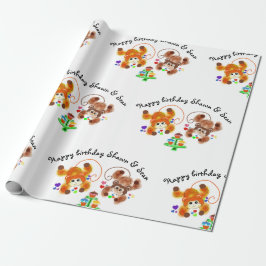 Att älska kopplar samman apafödelsedagen som slår presentpapper