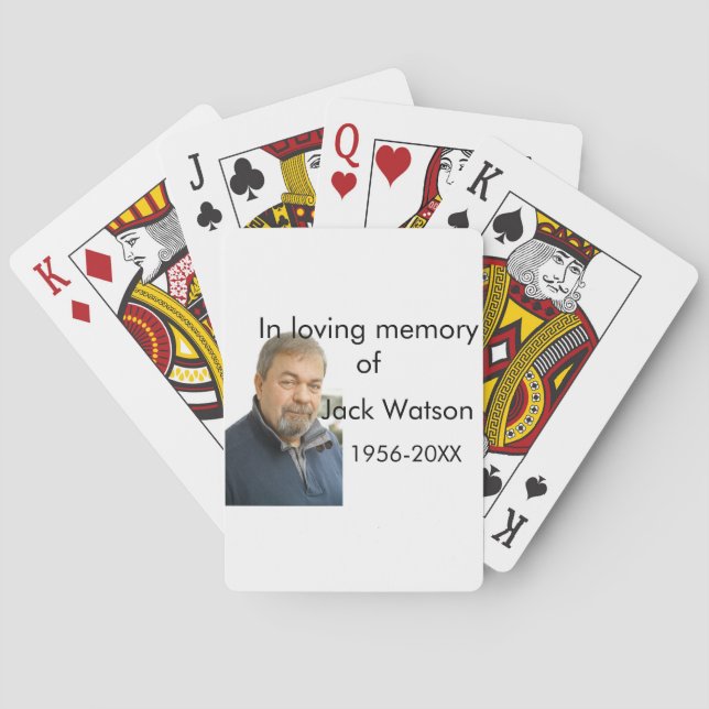 Att älska minnet av den moderna begravningen i nam casinokort (Baksidan)