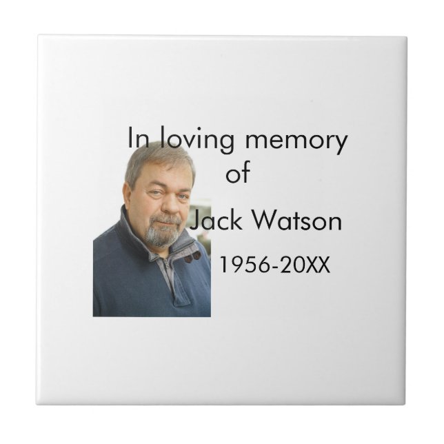 Att älska minnet av den moderna begravningen i nam kakelplatta (Framsidan)