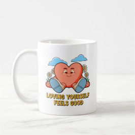 Att älska sig själv känns bra Självomsorgsdesign Kaffemugg