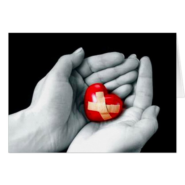 Att ändra ett brutet hjärta hälsningskort (Framsidan Horizontal)