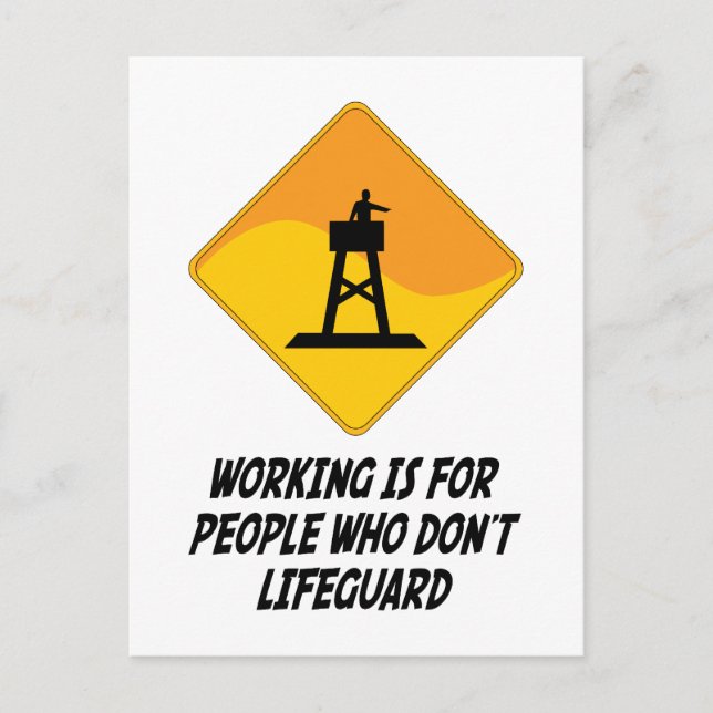 Att arbeta är för personer som inte skyddar vykort (Framsida)