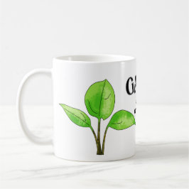 Att arbeta i trädgården är en öva i optimism kaffemugg