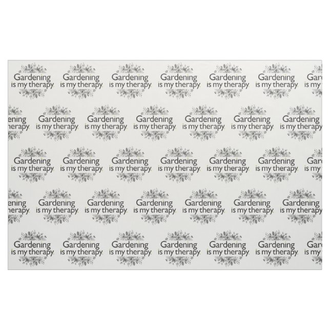 Att arbeta i trädgården är min terapi tyg (Fat Quarter)