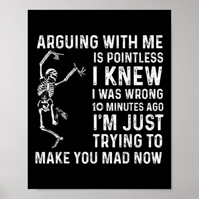 Att argumentera med mig är meningslöst, jag visste poster (Framsidan)