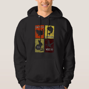 Att äta djur är Konstig mot grymhet mot djur Vegan Hoodie