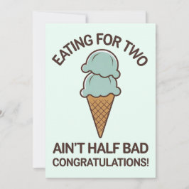 Att äta för två är inte så dumt Roligt isglass Inbjudningar
