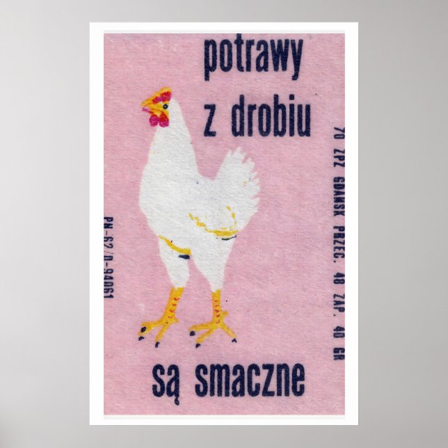 Att äta kyckling är gott - Matchbox-utskrift Poster (Framsidan)