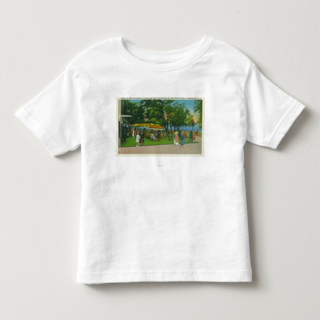 Att äta middag på boardwalken på Roseland parkerar Tee Shirt (Framsida)