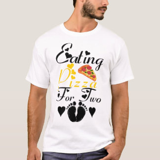 Att äta Pizza för två fantastiska Gravider T Shirt