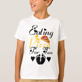 Att äta Pizza för två fantastiska Gravider T Shirt