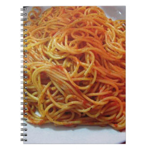 Att att älska spagetti anteckningsbok med spiral