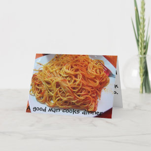 Att att älska spagetti tack kort