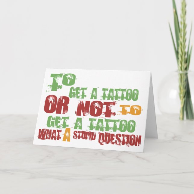 Att att få en tatuering kort (Framsida)