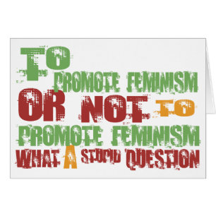 Att att främja feminism hälsningskort