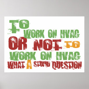 Att att fungera på HVAC Poster