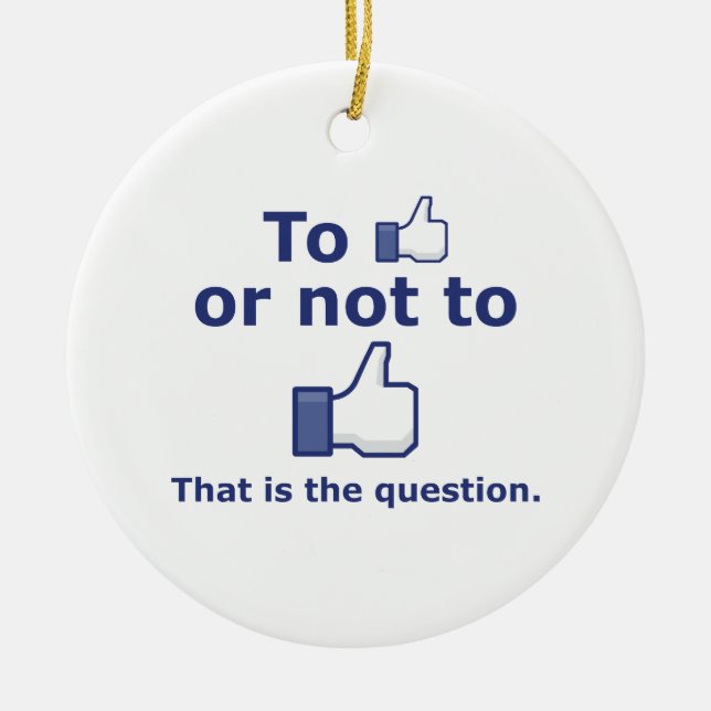 Att att gilla eller att inte gilla julgransprydnad keramik (Framsidan)