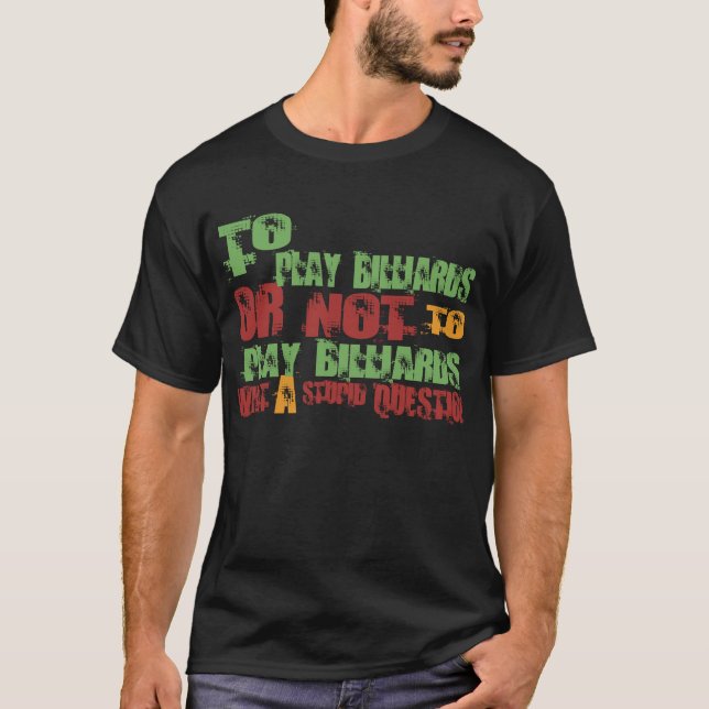 Att att leka biljard tee shirt (Framsida)