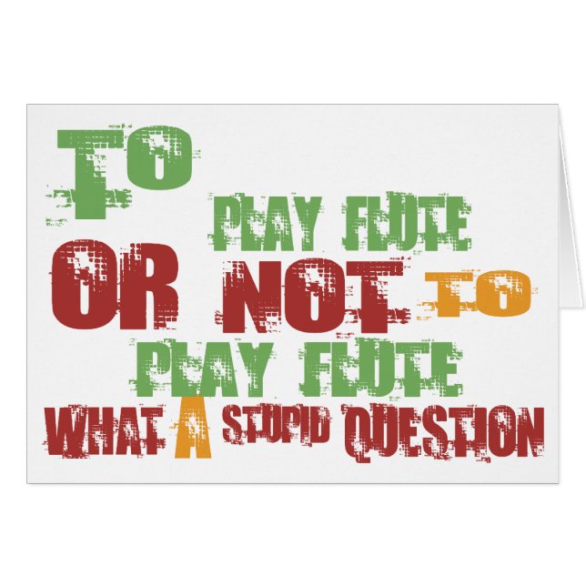 Att att leka flöjten hälsningskort (Framsidan Horizontal)