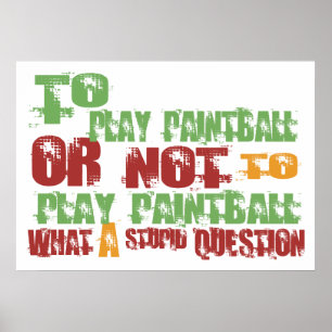 Att att leka Paintball Poster