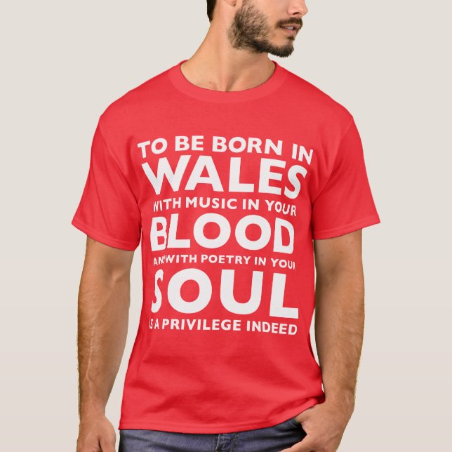 Att att vara bördiga Wales är en T-shirt (Framsida)