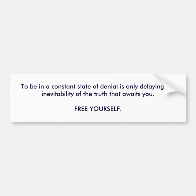 Att att vara i ett konstant statligt av bildekal (Framsidan)