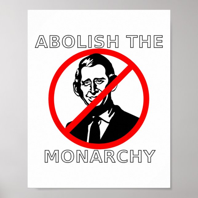Att avskaffa monarkin - Kung Charles Poster (Framsidan)