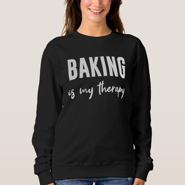 Att backa bakerkakor är min terapi t shirt (Framsida)