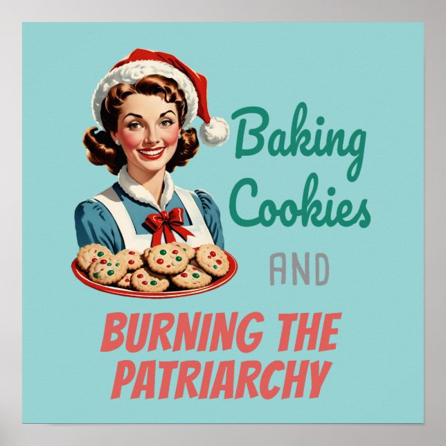 Att baka kakor och bränna patriarkatet poster (Framsidan)