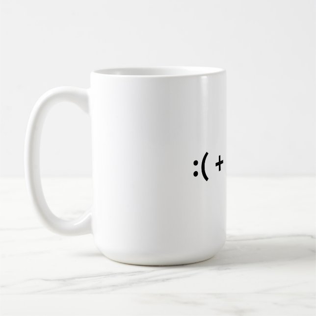 Att be kan ändra mitt sinne - kristtro kaffemugg (Vänster)