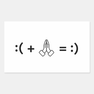 Att be kan ändra mitt sinne - kristtro rektangulärt klistermärke