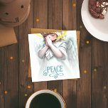Att be om fred Angel Julkort<br><div class="desc">Vackra,  blonda böneängel,  klädd i vitt med vitt vingar,  en gult halo och ett prayeröst budskap om fred. Fredens typografi har snabb och rulla.</div>