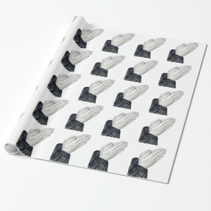 Att be räcker belagt med tegel slå in papper presentpapper