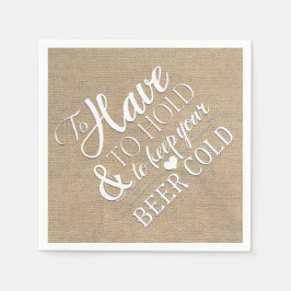 Att behöva hålla sig till Behållan Bärlhöns Bröllo Pappersservett