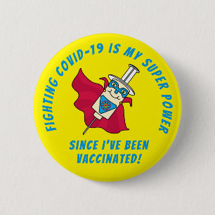 Att bekämpa COVID är min Toppen jag vaccineras Knapp