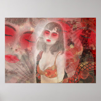 Att berätta en geisha-artikel Poster