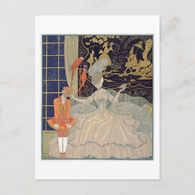 Att bestraffa sidan (färg litho) vykort (Framsida)