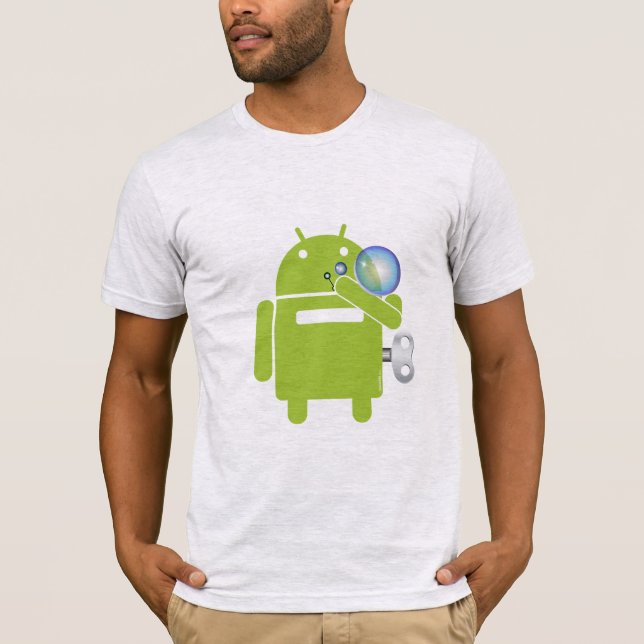Att blåsa för Android bubblar skjortan T-shirt (Framsida)