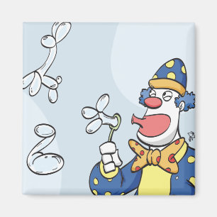 Att blåsa för clown bubblar magneten magnet