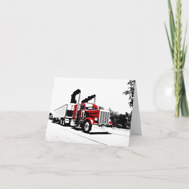 Att blåsa till och med Peterbilt noterar kortet Kort (Framsida)