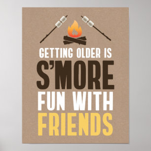 Att bli äldre är en större Roligt med vänskapliga  Poster