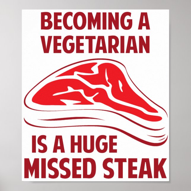 Att bli en vegetarian är en enorm missad höjdpunkt poster (Framsidan)