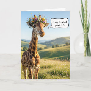 Att Bli Gammal Födelsedagsgiraffhumor Kort