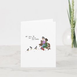 Att bli gammal med din bästa vän tack kort