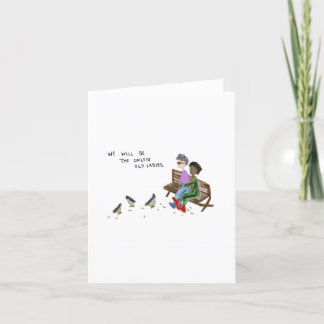 Att bli gammal med din bästa vän tack kort