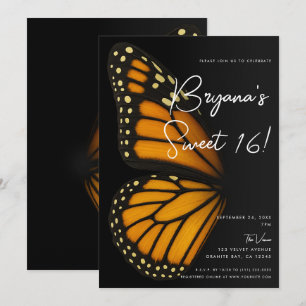 Att bli Mariposa Monark Fjäril Sweet 16 Inbjudningar