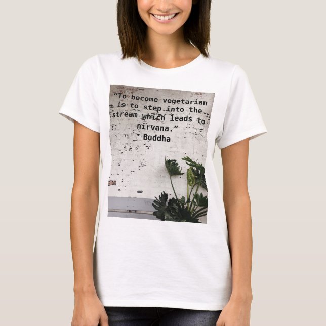 Att bli vegetarian t shirt (Framsida)