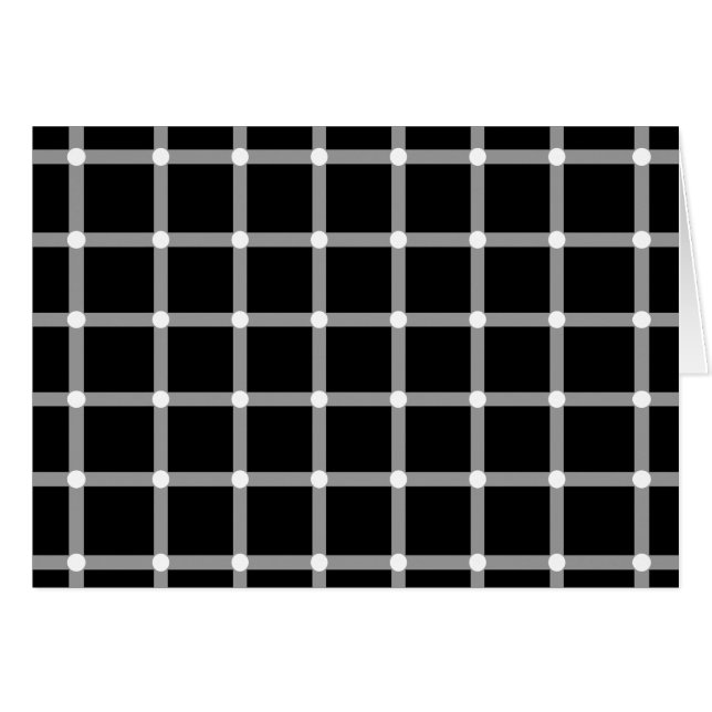 Att blinka pricker - optisk illusion hälsningskort (Framsidan Horizontal)
