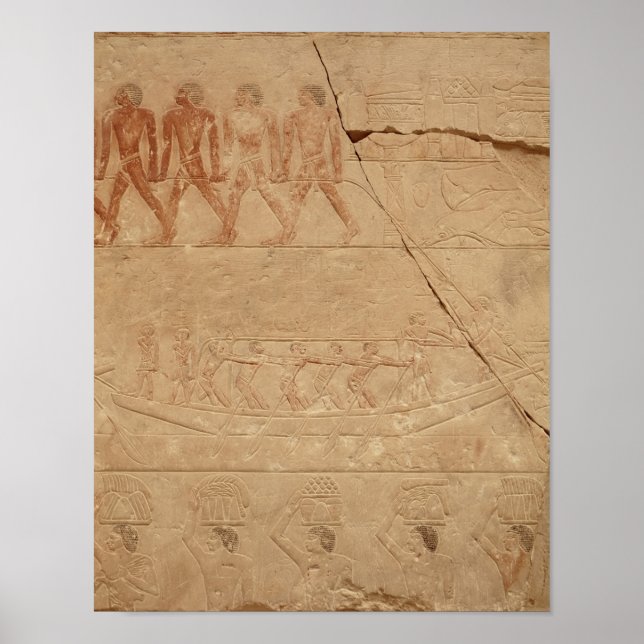 Att bogsera en båt från Mastaba i Mereruka Poster (Framsidan)