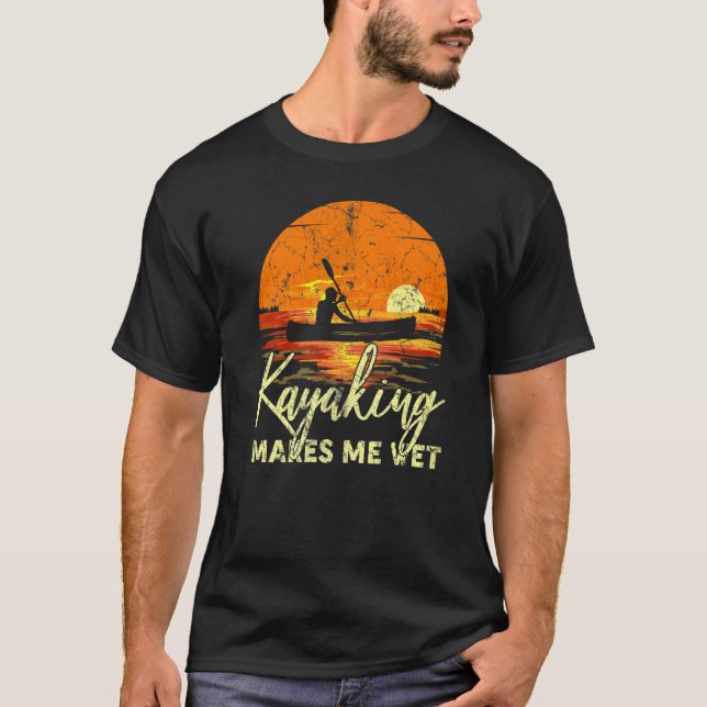 Att boka Sjö Retro Sunset Kayaking gör mig Blöt T Shirt (Framsida)